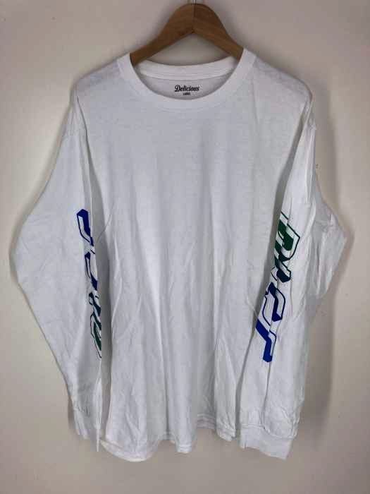 Delicious(デリシャス) 袖プリント カットソー 長袖ロングスリーブ Tシャツ メンズ トップス Tシャツ・カットソー