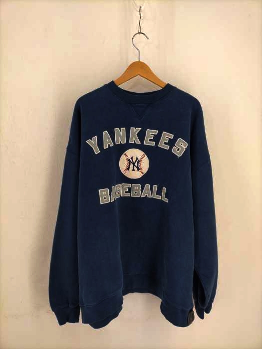 adidas(アディダス) 90S 中国製 YANKEESBASEBALL ロゴ刺繍オーバーサイズスウェット メンズ import：XL
