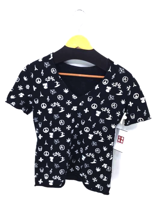 Lucien Pellat-Finet(ルシアンペラフィネ) モノグラムVネックTシャツ レディース import：XS