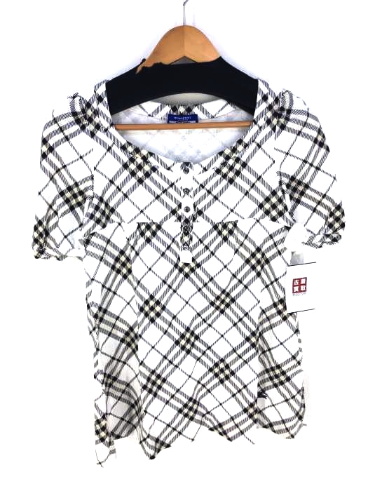 BURBERRY BLUE LABEL ブラックチュニック 38 バーバリーブルーレーベル フレンチスリーブ黒チュニック 38