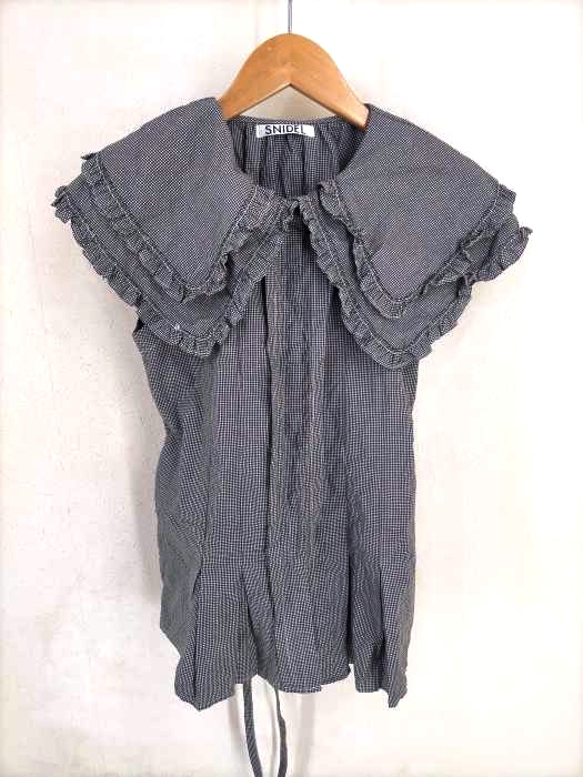 snidel(スナイデル) 21ss ビッグカラーノースリブラウス レディース ONE SIZE