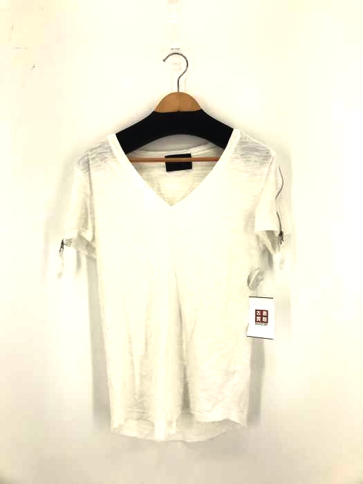 Wrouge(ルージュ) スリーブジップ Vネック Tシャツ メンズ 表記無