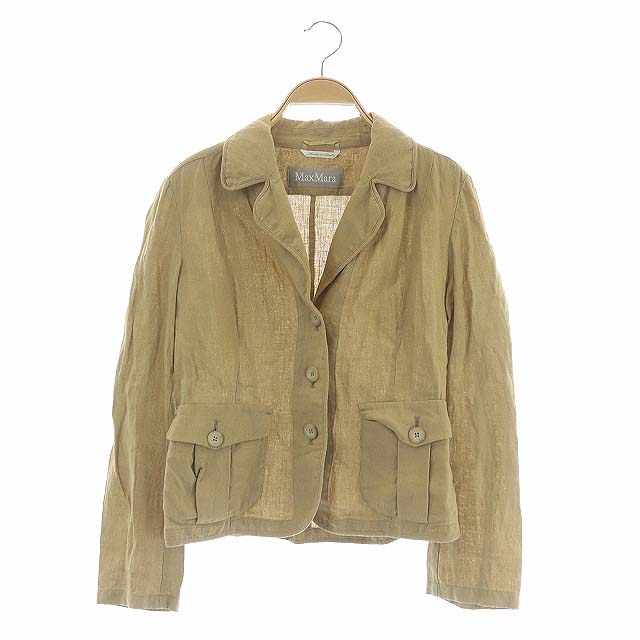 MAX MARA(マックスマーラ) テーラードジャケット シングル 3B 40 キャメル /ES レディース  40（日本サイズS相当）