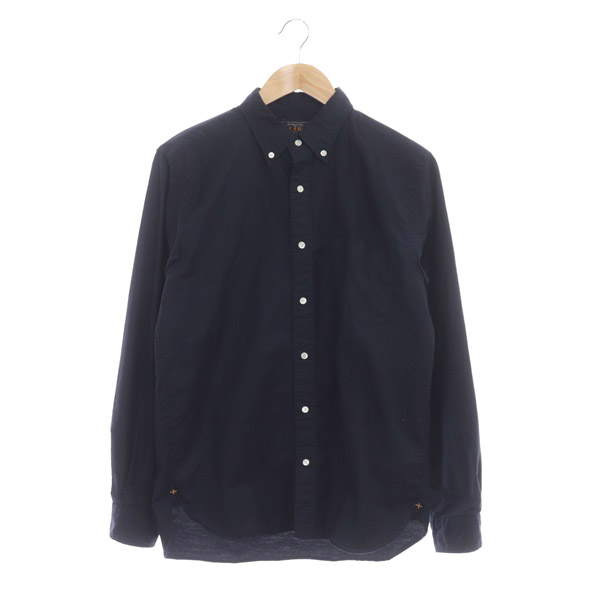 BEAMS+(ビームスプラス) フリーフランネル ソリッド ボダンダウンシャツ 長袖 M 紺 ネイビー /MY メンズ  M