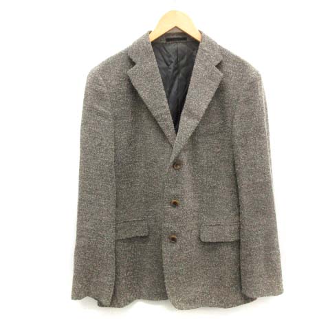 ISSEY MIYAKE(イッセイミヤケ) テーラードジャケット シングル 3B ツイード ウール 2 M グレー /PJ メンズ  2(日本サイズM相当)