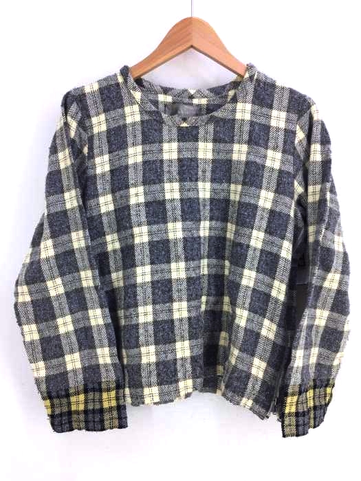 トリココムデギャルソン tricot COMME des GARCONS チェック柄 サイドジップクルーネックカットソー レディース 表記無