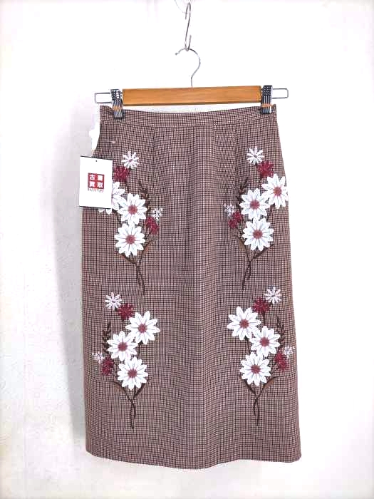 Noela(ノエラ) フラワー刺繍アップリケペンシルスカート レディース JPN：M