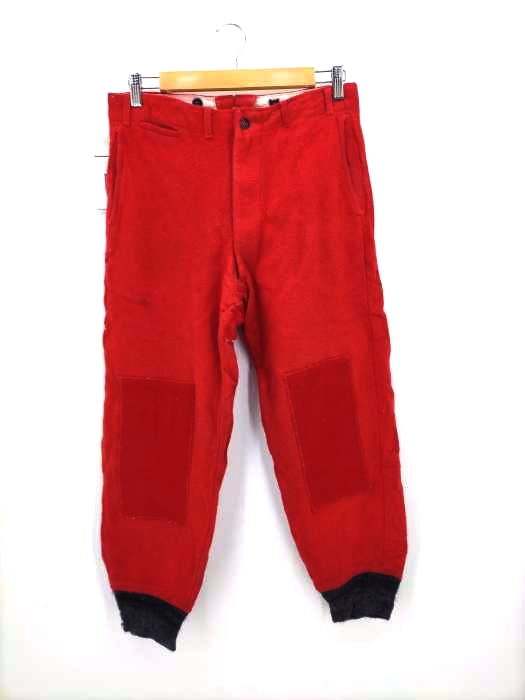 USED古着(ユーズドフルギ) 50S~60S 片爪PETWINジップ サスペンダーボタン裾リブウールパンツ メンズ 表記無