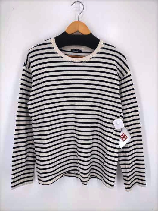 ZARA(ザラ) ボーダーL/Sカットソー レディース import：M