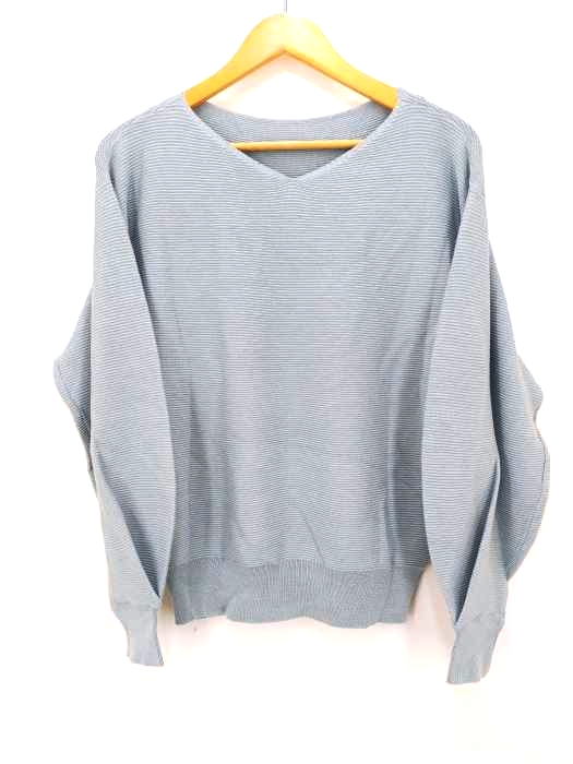 moussy(マウジー) TUCK SLEEVE V NECK KNIT レディース  FREE