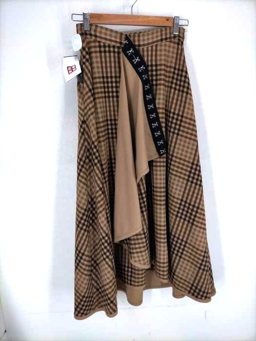 AMERI(アメリ) RAFFLE FLARE CHECK SKIRT レディース  M