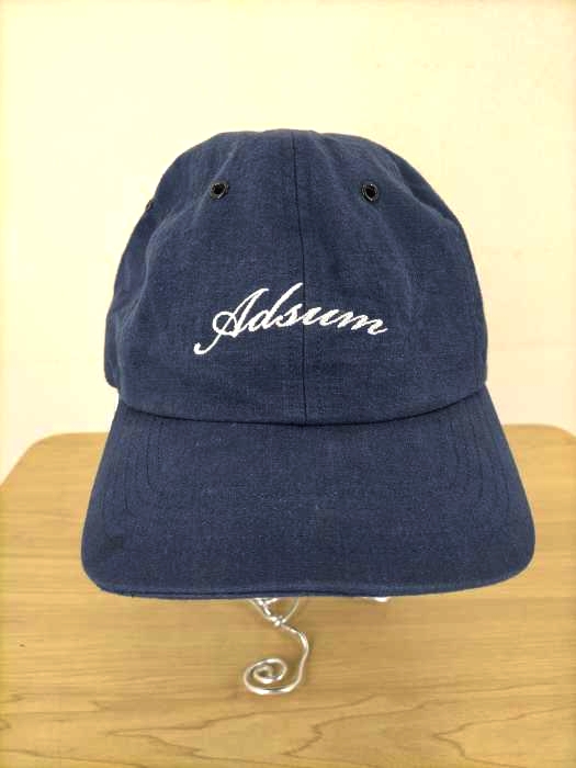 Adsum(アドサム) ロゴ刺繍リップストップ6パネルキャップ メンズ 表記無