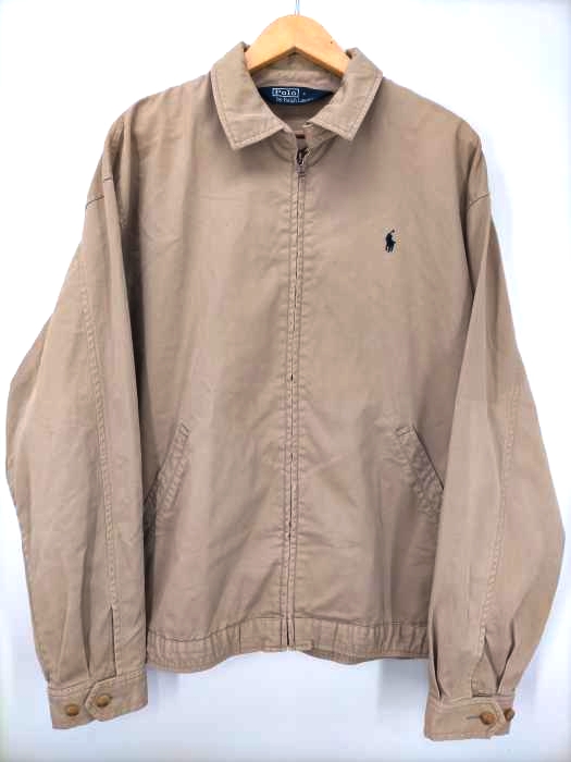 Polo by RALPH LAUREN(ポロバイラルフローレン) 襟裏チェック ポニー刺しゅう コットン スウィングトップジャケット メンズ import：L