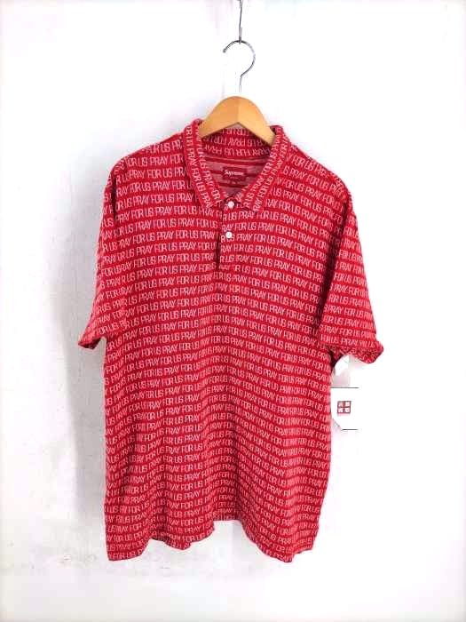 シュプリーム Supreme 18SS Pray For Us Jacquard Polo メンズ JPN：XL