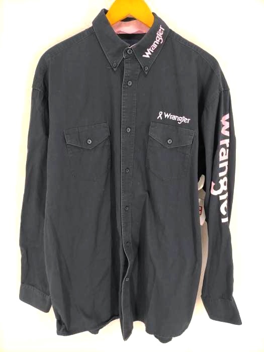 ラングラー Wrangler ロゴ刺繍シャツ メンズ 表記無