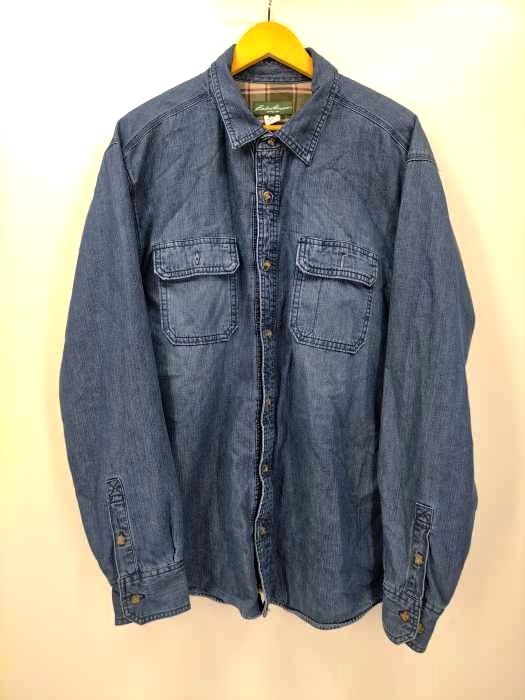 エディーバウアー Eddie Bauer 裏地コットンネル デニムシャツ メンズ JPN：XL