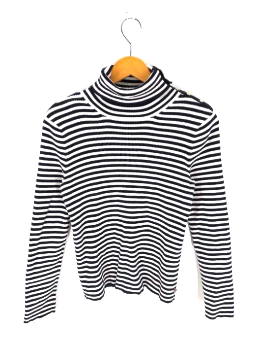 ポロジーンズカンパニーラルフローレン POLO JEANS COMPANY RALPH LAUREN ボーダータートルネックリブニット レディース  M