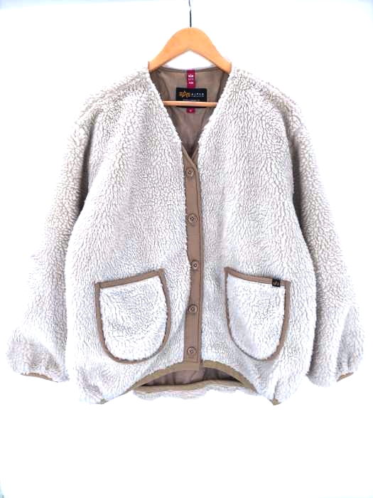 アルファインダストリーズ ALPHA INDUSTRIES フリースジャケット ボア ブルゾン  レディース JPN：M
