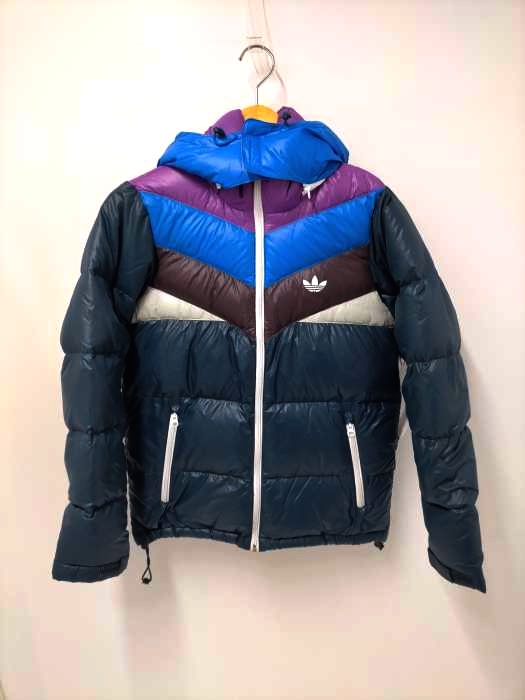 アディダス adidas 2WAYマルチカラーフーデッドダウン メンズ JPN：XS