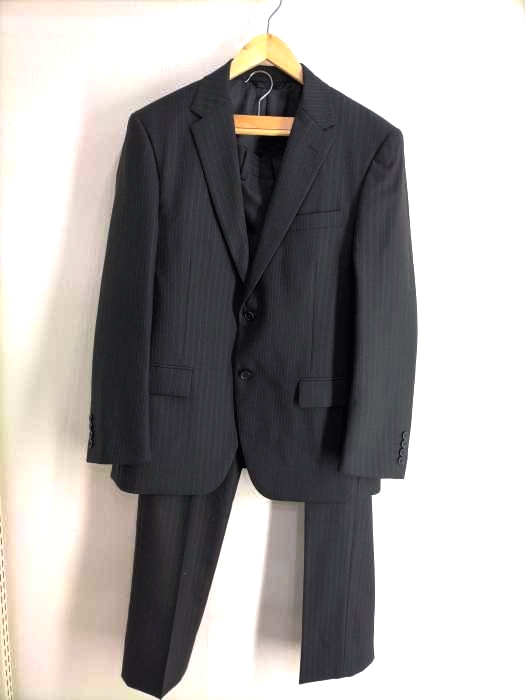 ヒロココシノ HIROKO KOSHINO ストライプ2Bテーラードジャケット  