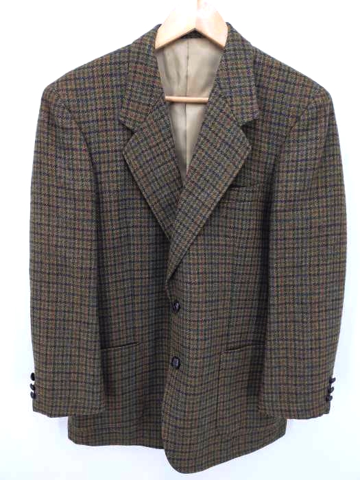 USED古着(ユーズドフルギ) RONSON×finest cloth by saddleworth チェック柄2Bテーラードジャケット メンズ  M