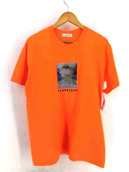 FLAGSTUFF(フラッグスタフ) ロゴ刺繍プリントTシャツ メンズ 表記無