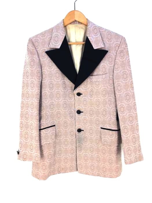 USED古着(ユーズドフルギ) wilshire tuxedo オールド 総柄タキシードジャケット メンズ 表記無