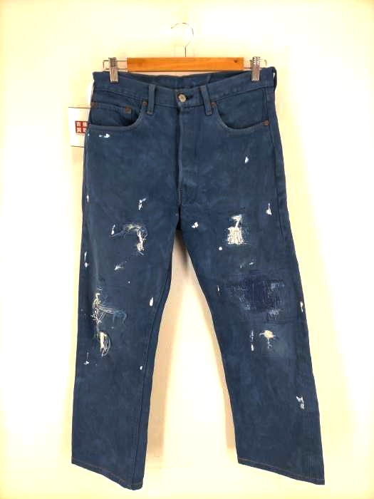 Levis(リーバイス) 70S 501 ボタン裏6 66前期 スモールE ポケット裏シングルステッチ 後染めペンキリペア加工 ボタンフライデニムパンツ メンズ 表記無