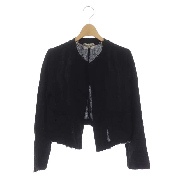 robe de chambre COMME des GARCONS(ローブドシャンブルコムデギャルソン) AD2000 カーディガン ニット フリル 長袖 M 黒 ブラック /AO レディース レディース  M