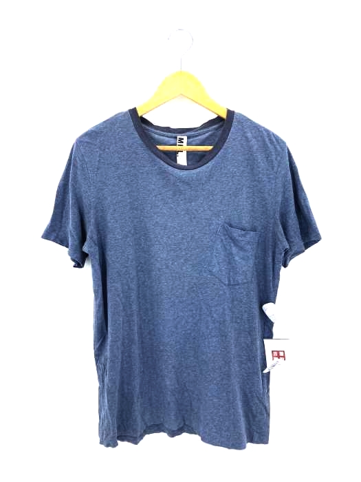 MHL.(エムエイチエル) リネン混 クルーネック 1ポケTシャツ メンズ JPN：L