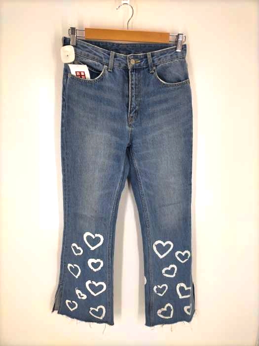 X-girl(エックスガール) HIGH WAISTED HEART FLARE DENIM レディース JPN：2