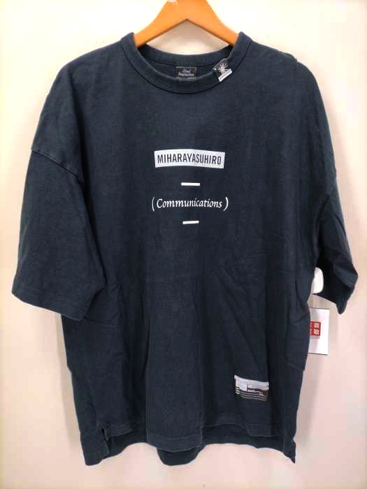 GU(ジーユー) クルーネック プリント オーバーサイズ Tシャツ メンズ  L