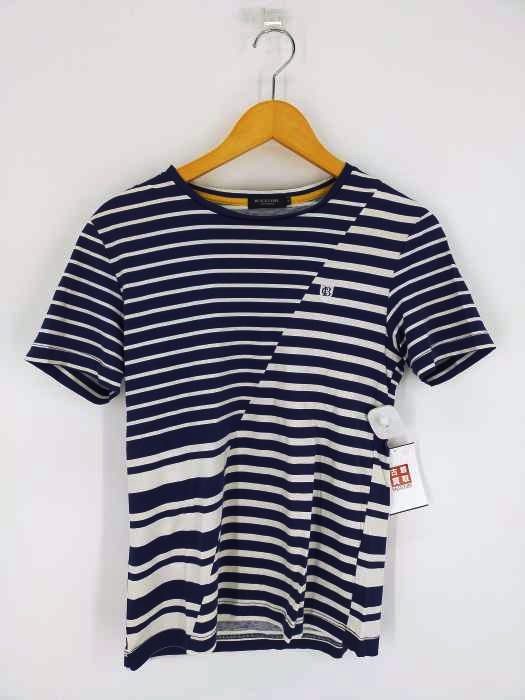ブラックレーベルクレストブリッジ BLACK LABEL CRESTBRIDGE アシンメトリー ボーダーTシャツ メンズ JPN：M