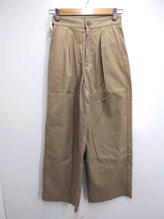 MACPHEE(マカフィー) ポリエステルコットンカルゼ セミワイドパンツ レディース  32