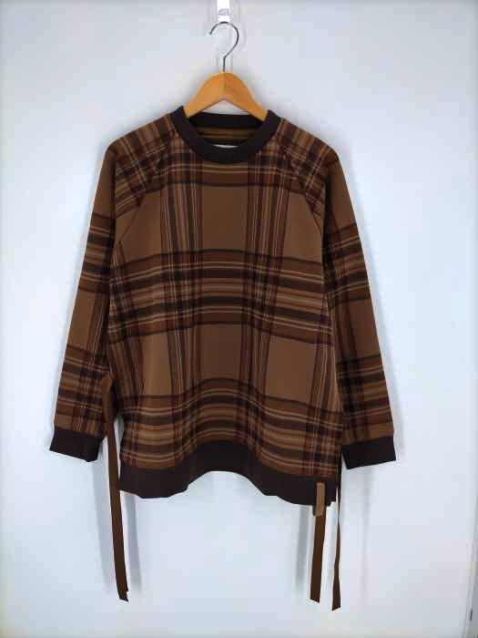 WHITE MOUNTAINEERING(ホワイトマウンテニアリング) 21AW スリットテープデザインチェック柄スウェットシャツ メンズ JPN：2