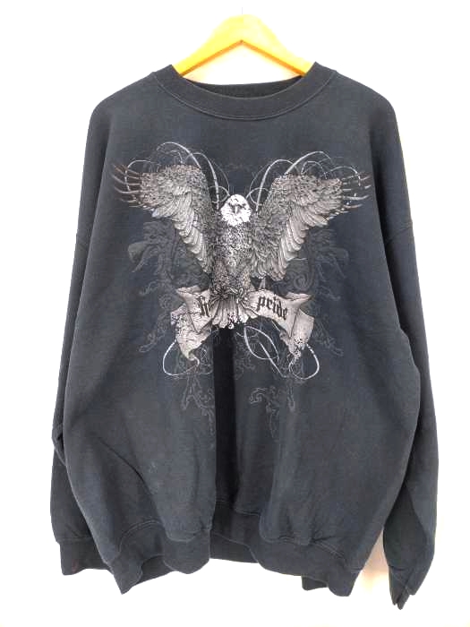 PURITAN(ピューリタン) イーグル 大判プリント スウェット メンズ import：XL