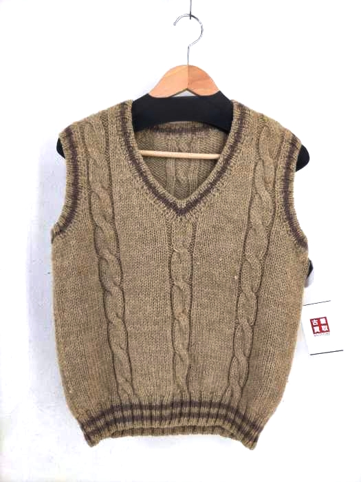 ユーズドフルギ USED古着 チルデンニットベスト レディース 表記無