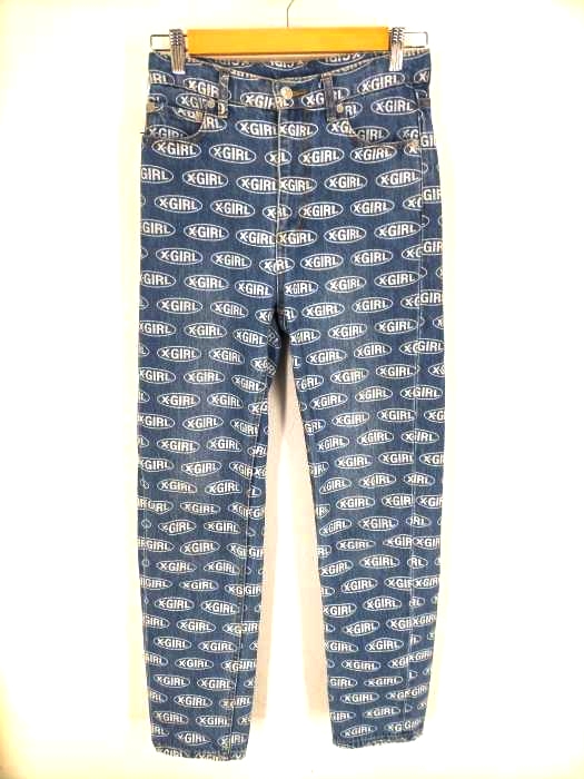 エックスガール X-girl OVAL LOGO DENIM PANTS レディース JPN：S