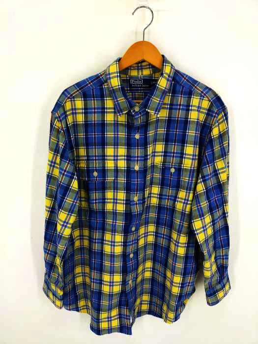 ポロバイラルフローレン Polo by RALPH LAUREN 両フラップポケット チェック柄ネルシャツ メンズ  XL
