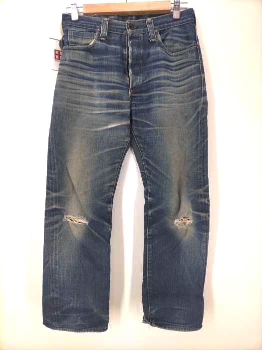 WAREHOUSE(ウェアハウス) LOT101 恵比寿店オープン記念 ストアブランド大戦モデル 月桂樹ボタン レザーパッチ メンズ パンツ デニム