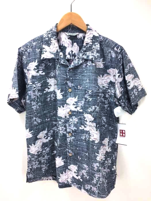 USED古着(ユーズドフルギ) HAWAIIAN SURF BRAN 和柄 アロハシャツ メンズ JPN：M