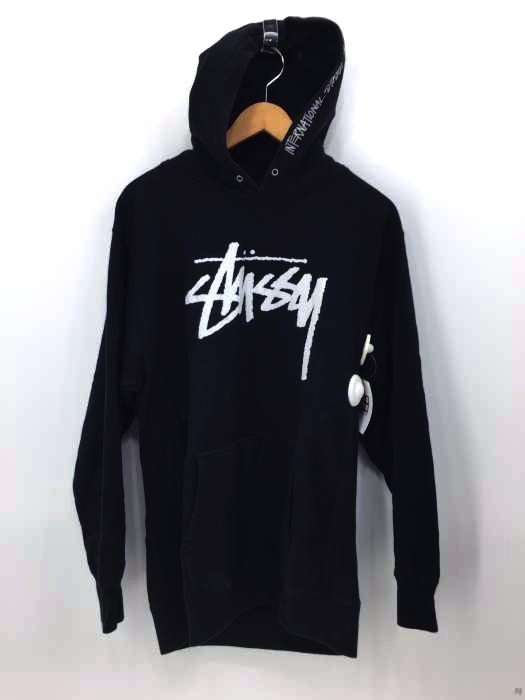 Stussy(ステューシー) ロゴプリント プルオーバーパーカー メンズ import：L