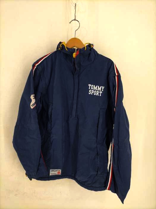 TOMMY HILFIGER(トミーヒルフィガー) バック刺繍ハーフジップアノラックパーカー メンズ JPN:M