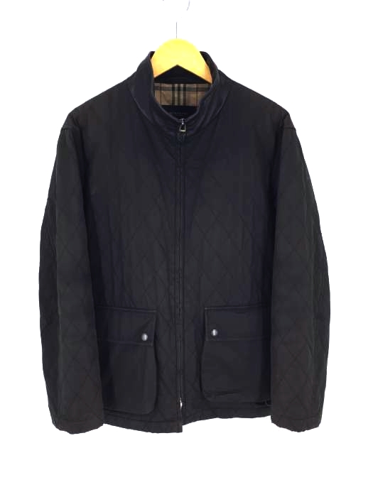 BURBERRY LONDON(バーバリーロンドン) 襟レザー切替 ハイネックキルティングジャケット メンズ JPN：L