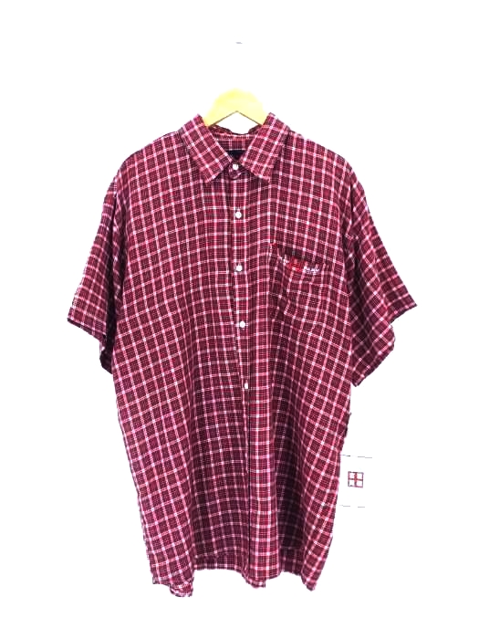 PHAT FARM(ファット ファーム) ロゴ刺繍チェック柄S/Sシャツ メンズ import：XL