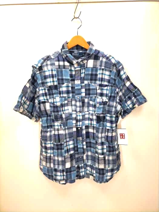Polo by RALPH LAUREN(ポロバイラルフローレン) RL WESTERN パッチワーク半袖ウエスタンシャツ メンズ JPN:L