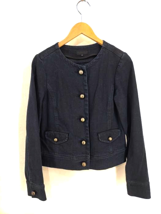 TO BE CHIC(トゥービーシック) ノーカラーデニムジャケット レディース JPN：42