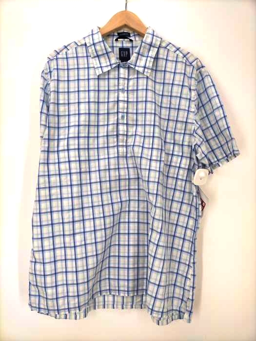 Gap(ギャップ) CLASSIC FIT コットンチェック S/S プルオーバーシャツ メンズ JPN：L