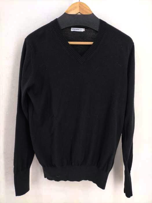 ユーズドフルギ USED古着 CROCODILE TOKYO 袖ボタンデザイン Vネックウールニット レディース JPN：M