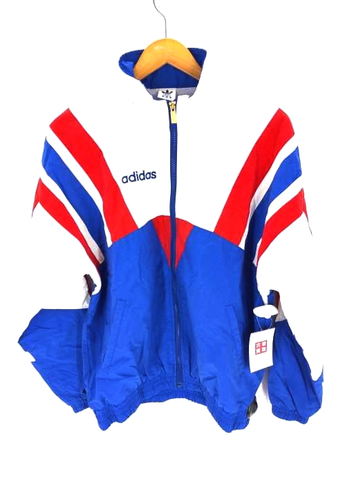 アディダス adidas 90S デサント製 ナイロントラックジャケット メンズ JPN：L